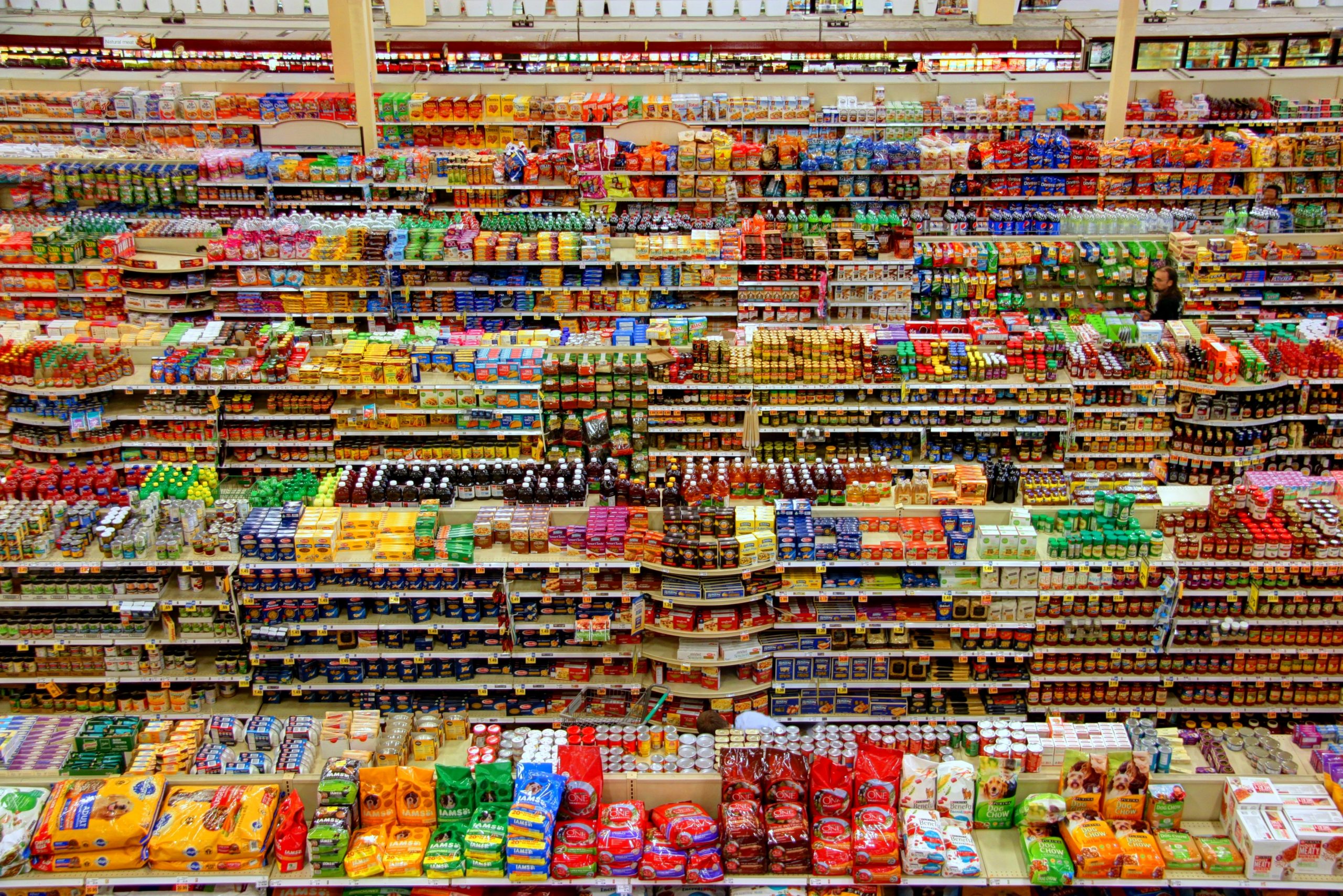 crowded supermarket